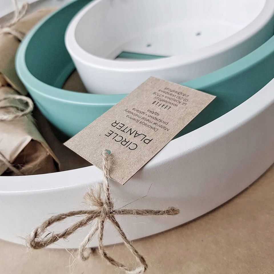 Metalowy kwietnik ścienny doniczka wazon obraz na Kształt okrągły