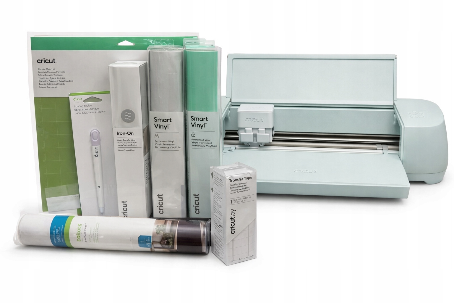 Cricut Explore 3 Mata, Smart Vinyl, Iron-On, Sada příslušenství