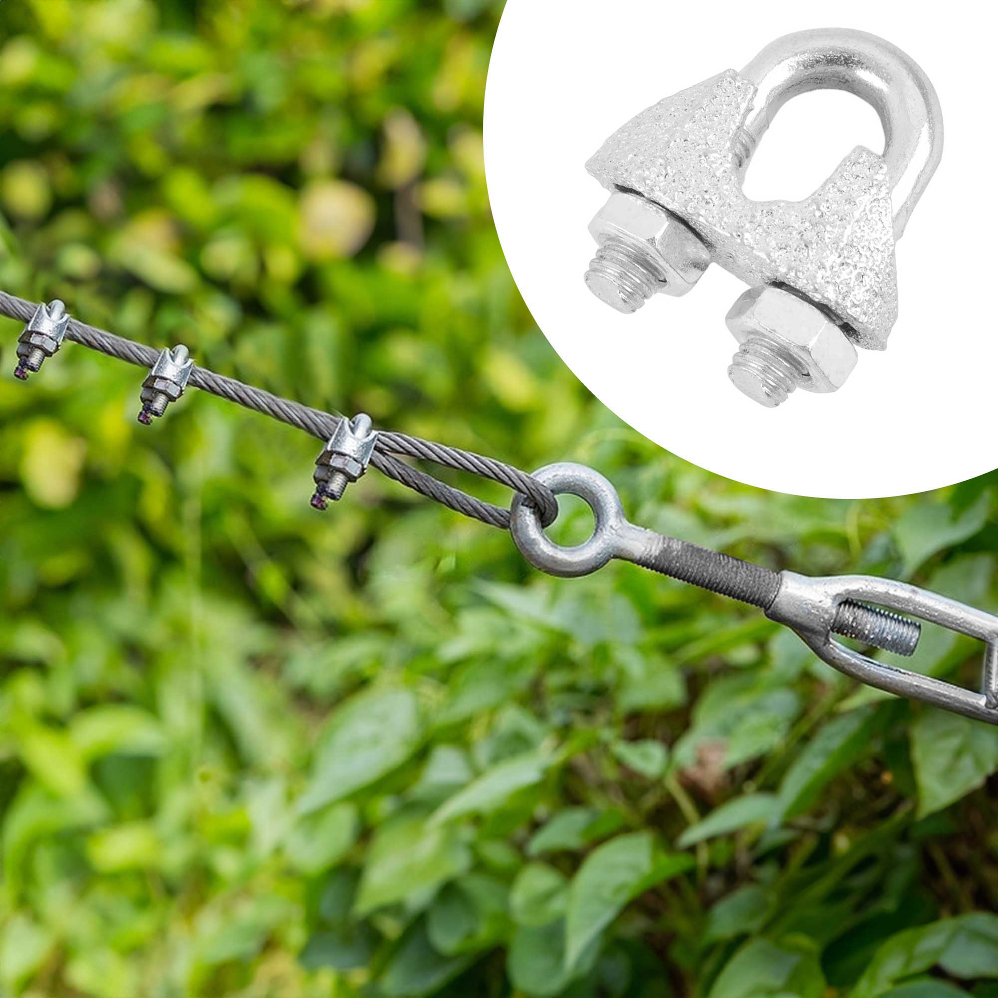 10x ZACISK LINOWY KABŁĄKOWY DO LIN OCYNKOWANY 6MM Rodzaj zacisku kabłąkowy