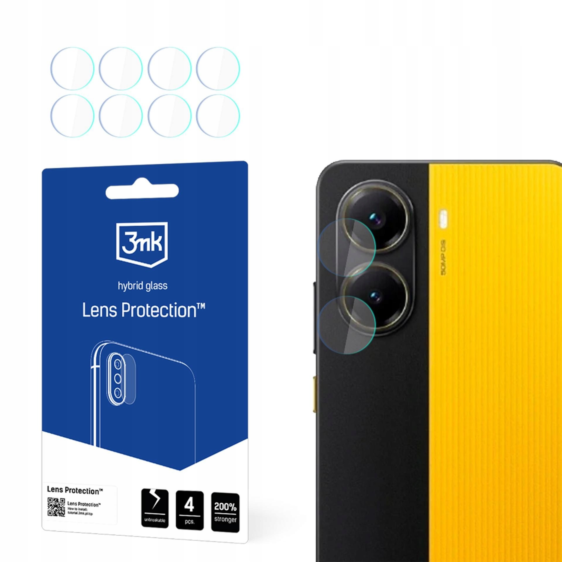 4x Szkło na obiektyw aparatu do Poco X7 Pro 3mk Lens Protection