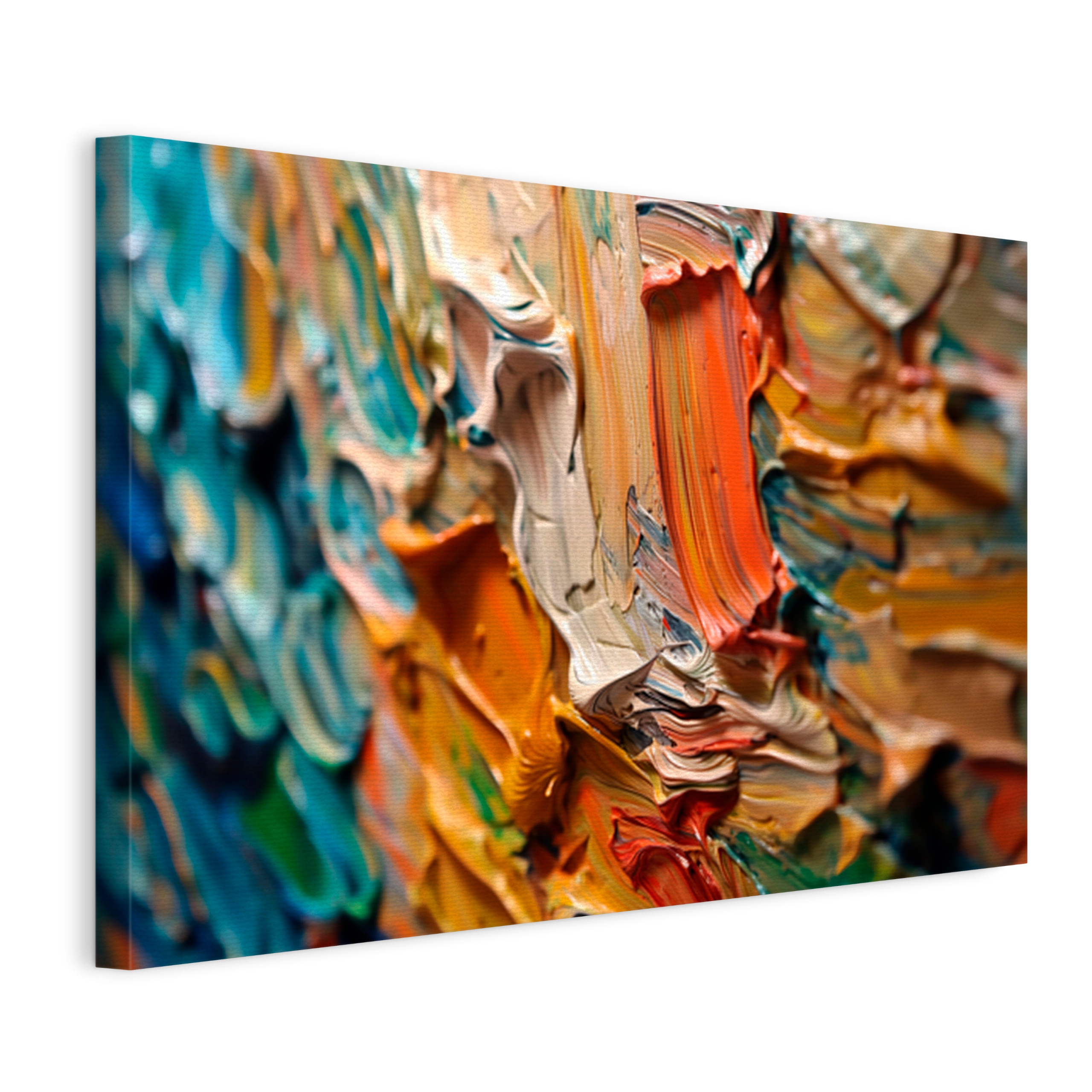 Obraz na plátně Abstraktní barvy Impasto do obývacího pokoje Ložnice 90x60