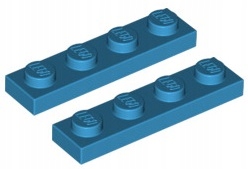 

Lego Płytka 1x4 C. Lazurowa (3710/6133728) 2szt