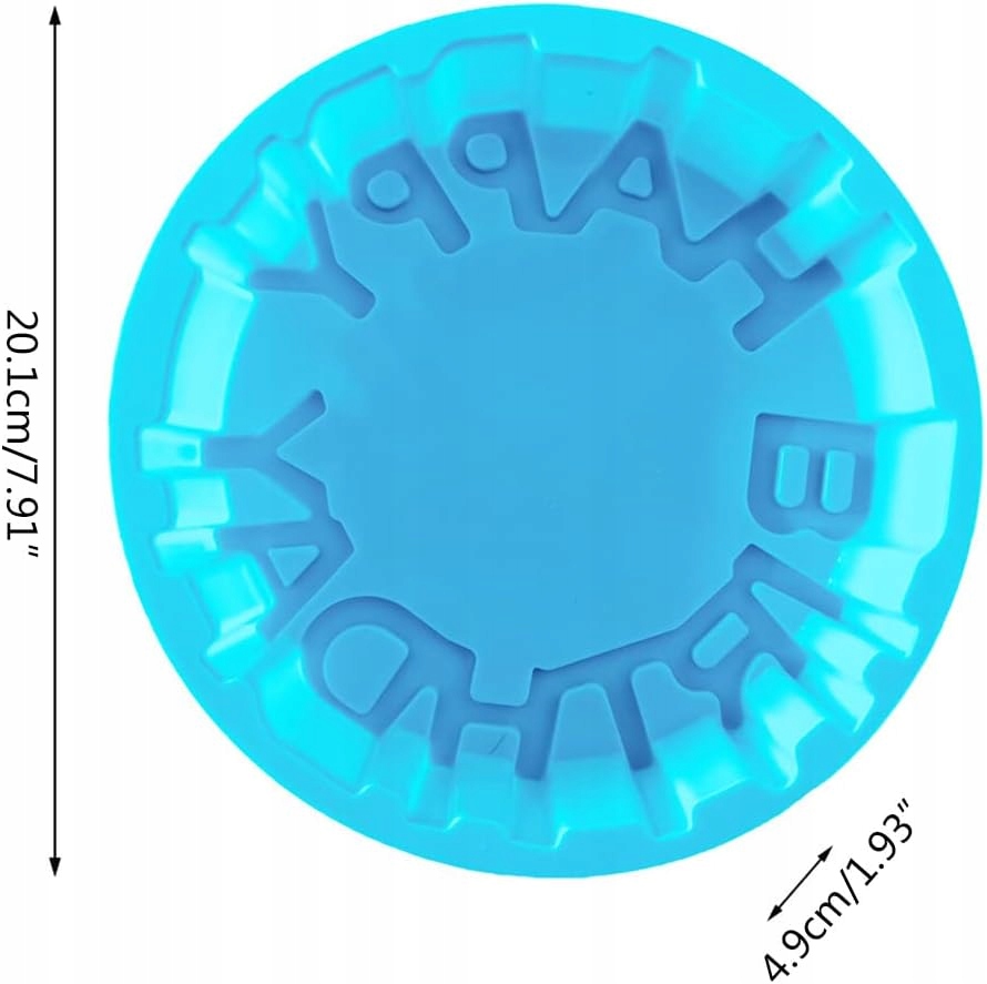 FORMA FOREMKA SILIKONOWA DO CIASTA TORTU OKRĄGŁA URODZINOWA NA URODZINY Cechy dodatkowe możliwość mycia w zmywarce