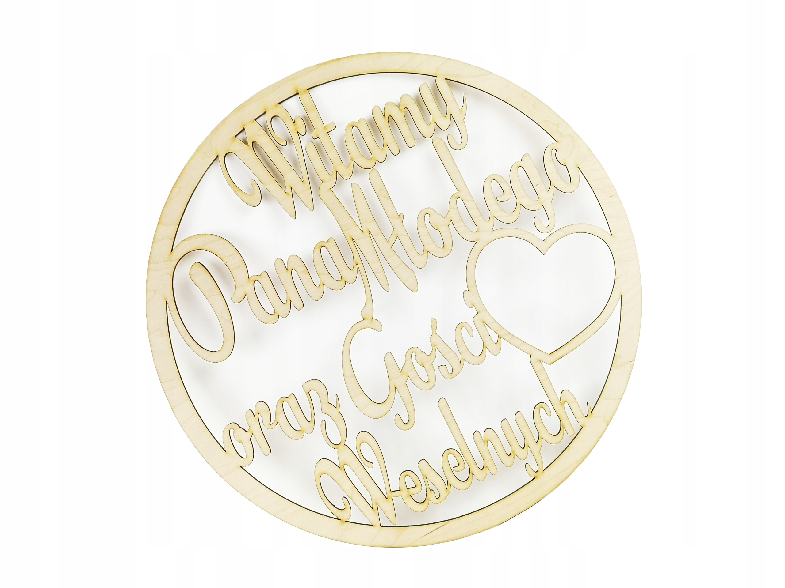 

Witamy Pana Młodego i Gości ring powitalny 40cm