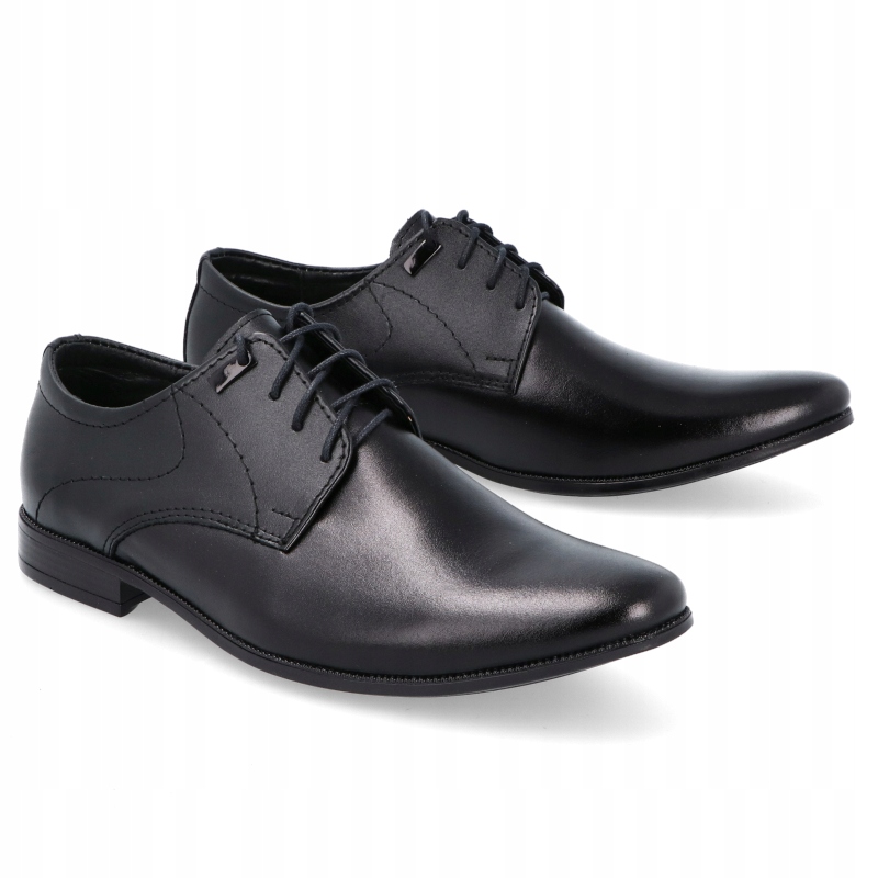 OBUWIE MĘSKIE WIZYTOWE SKÓRA 040 CZARNE R 39