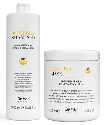 Zestaw Szampon Maska Be Hair Be Curls Do Kręconych Włosów I Loków 1000 ml