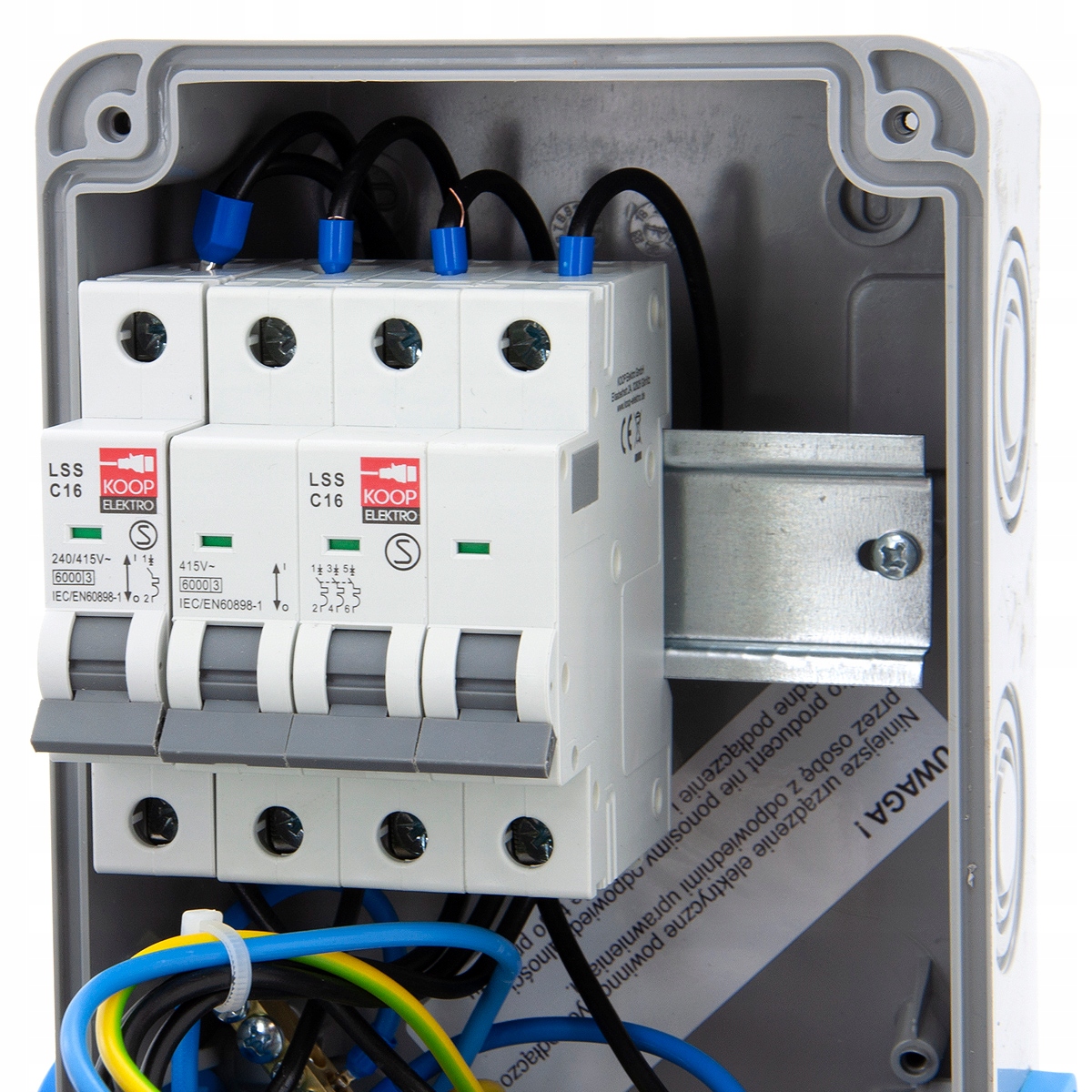 ROZDZIELNICA BUDOWLANA ZABEZPIECZONA 2*GS + 16A/5 Marka ELS Elektrotechnika