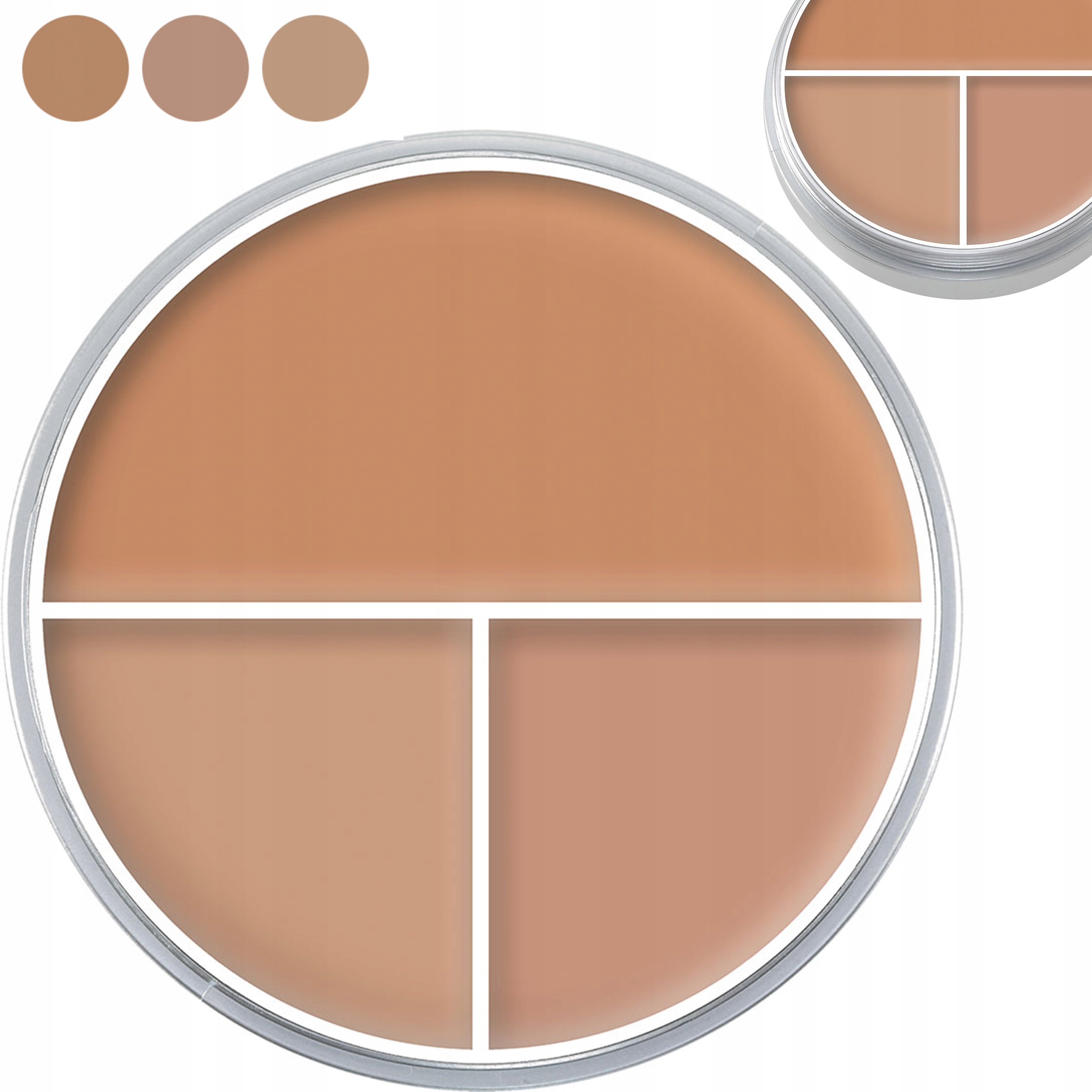 Podkłady kryjące kółko Kryolan Ultra Foundation Trio 2