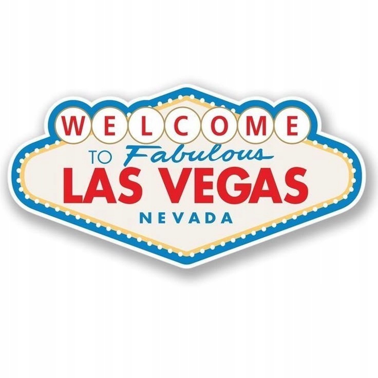 Naklejka 3D Wodoodporna na Samochód Auto Szybę Las Vegas Nevada Usa