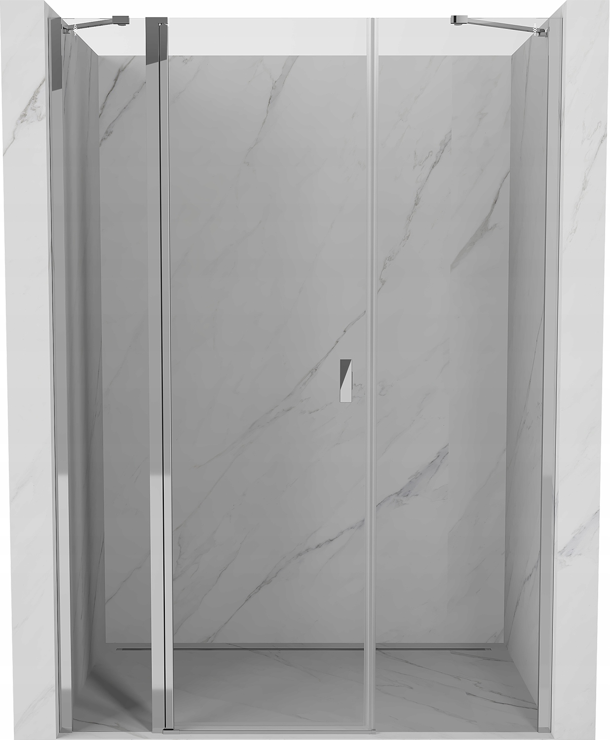 Mexen Mist Sprchové Dveře 160 cm, Otočné, Průhledné, Chromované