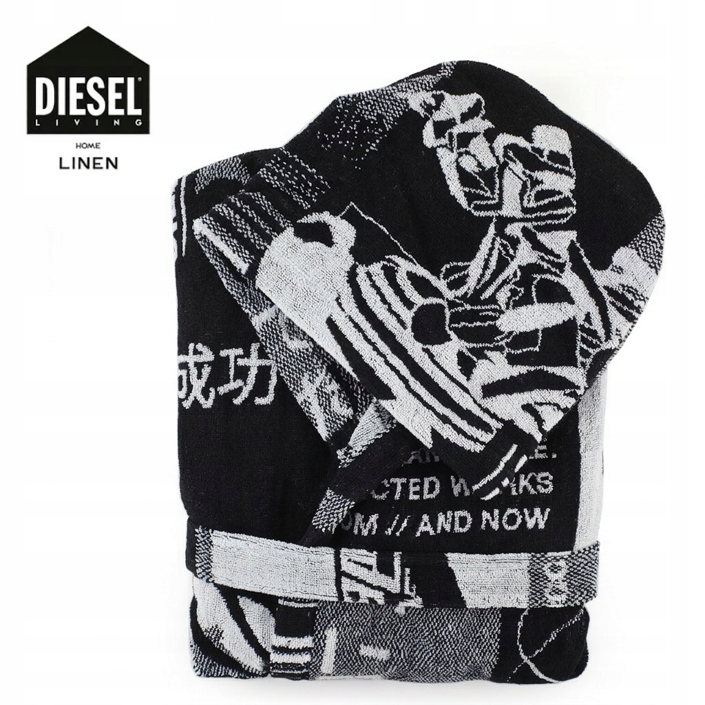 Župan s kapucí Diesel z žakárového materiálu S/m