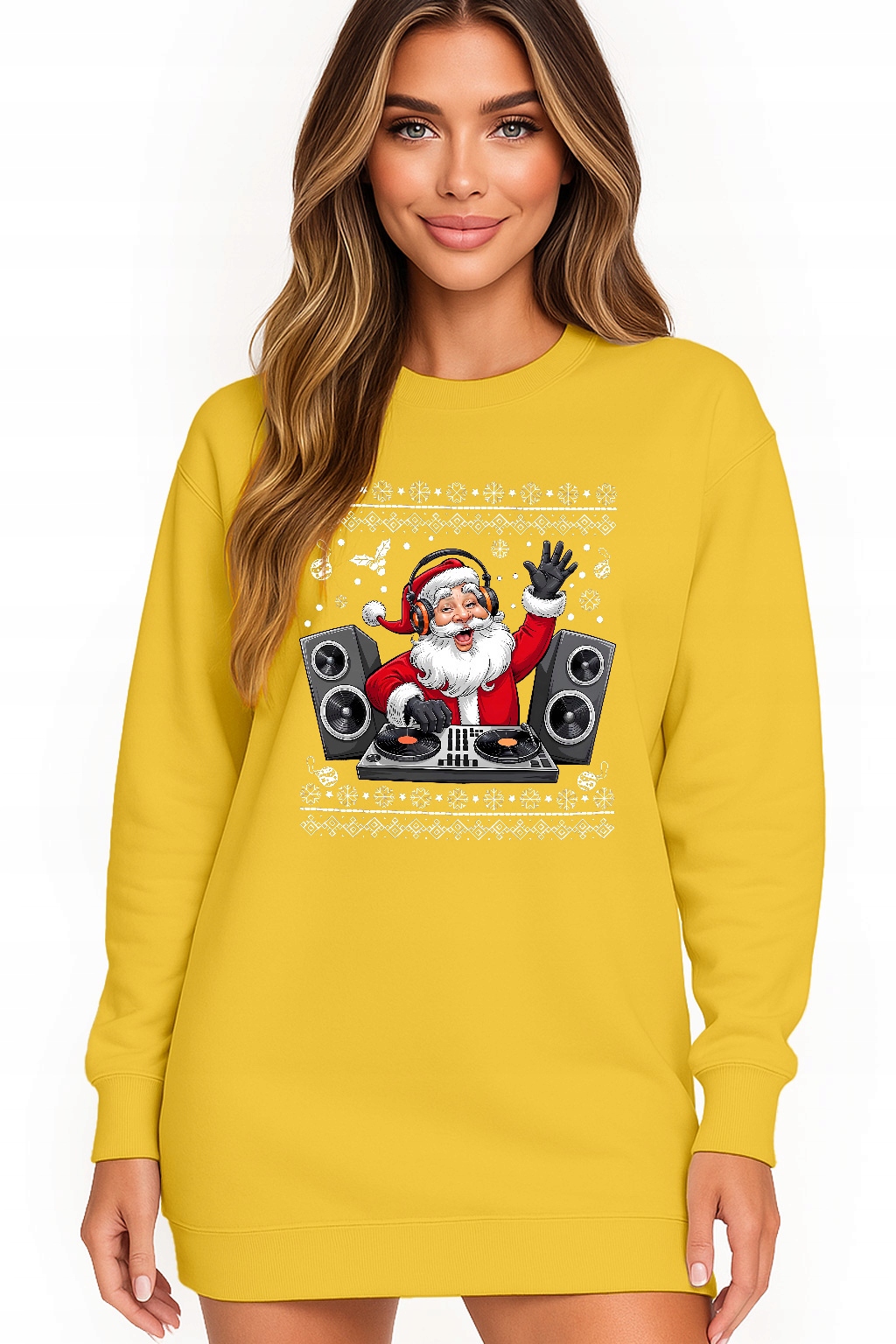 Mikina Vánoční Oversize Šaty Mikuláš Dj Party Dárek S