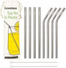 METALOWE SŁOMKI RURKI DO PICIA 16SZT + 2 CZYŚCIKI