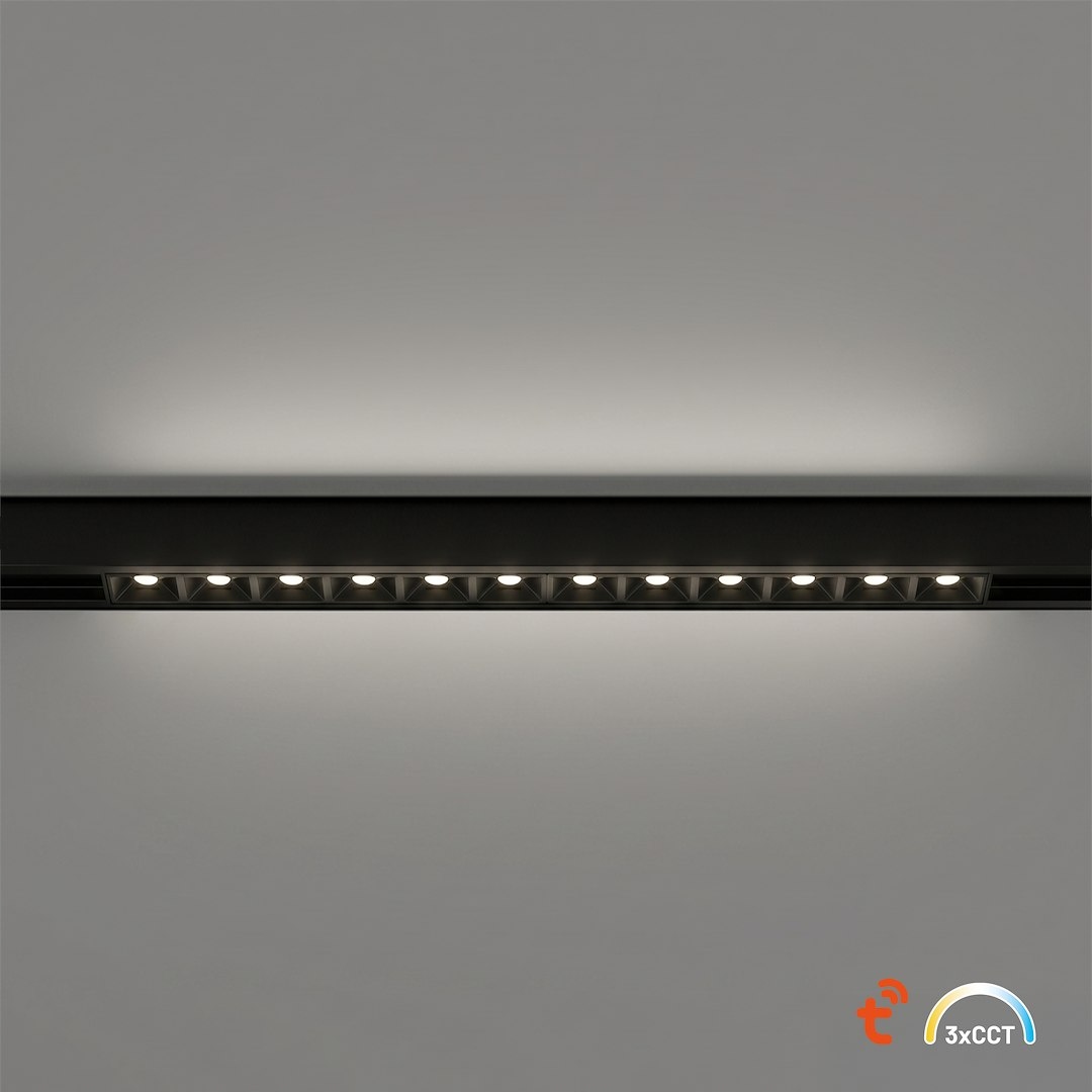 Lampa Milagro Magnetic 10 mm černá 12W 2700K 1-fázová 3 barvy Cct