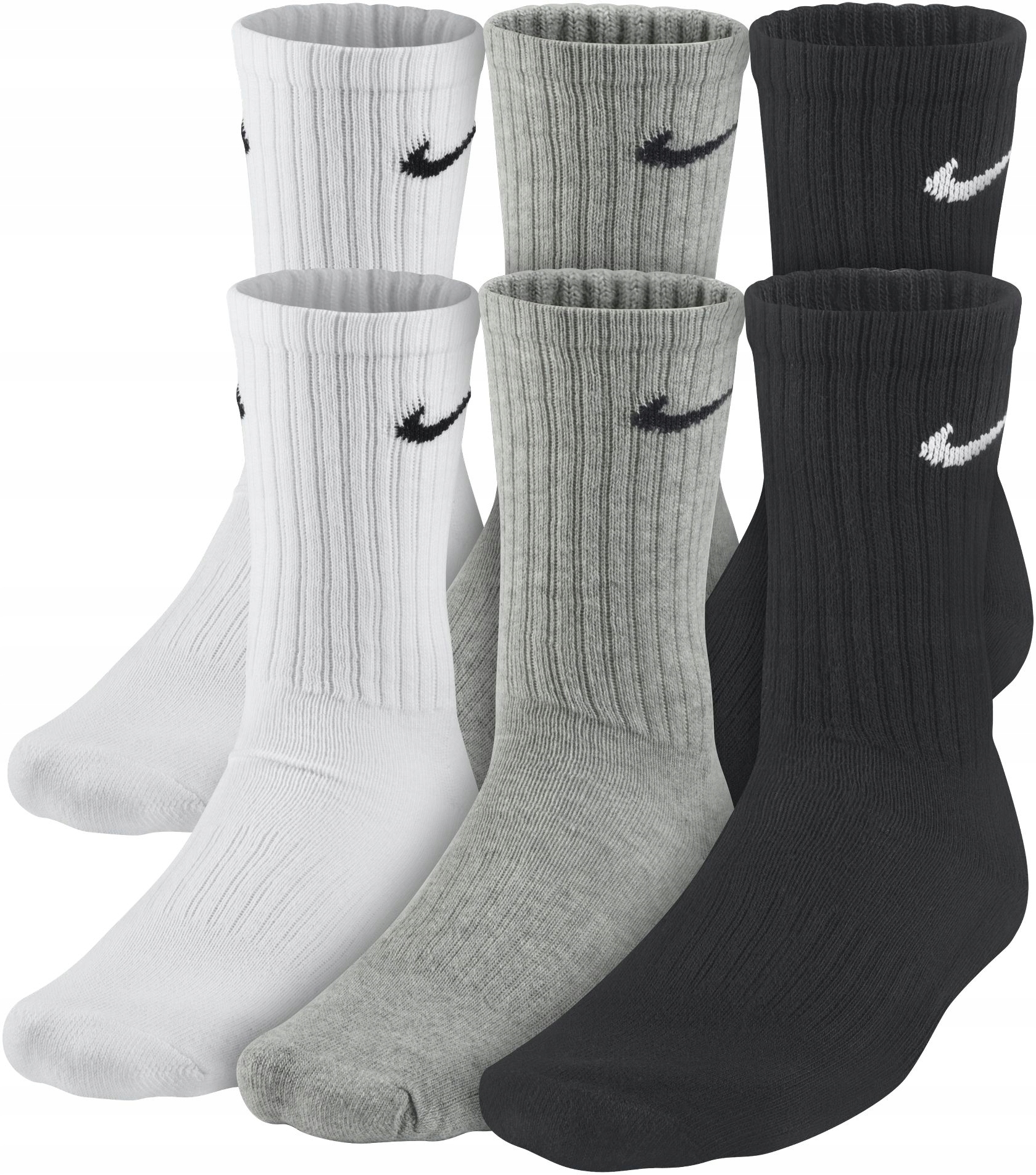 Bavlněné ponožky Nike Cotton Cushion Crew, 6 párů, velikost XL