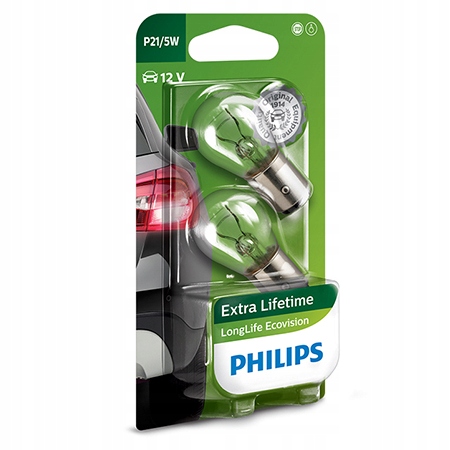 

2x Philips P21/5W BAY15D 12V Longlife Ecovision