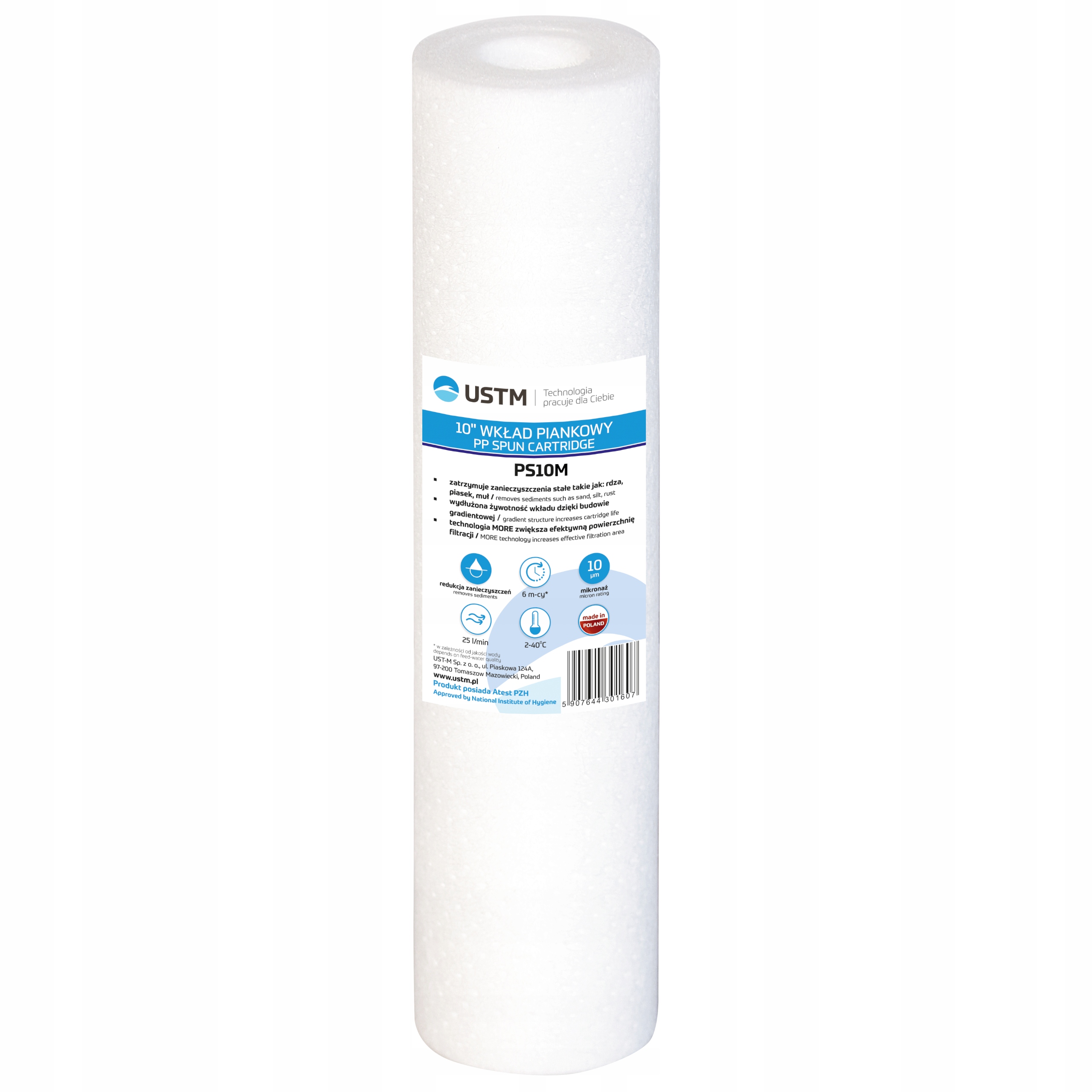 FILTR DO WODY FILTRUJĄCY WKŁAD 10' PIANKOWY 10 MIKRON PS10 EAN (GTIN) 5907644301607