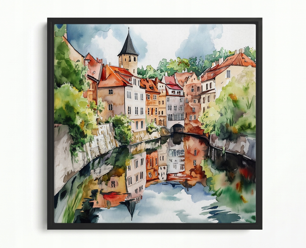 Obraz Rama American Box Mesto Český Krumlov Starovka Pamiatka Kanál 60x60