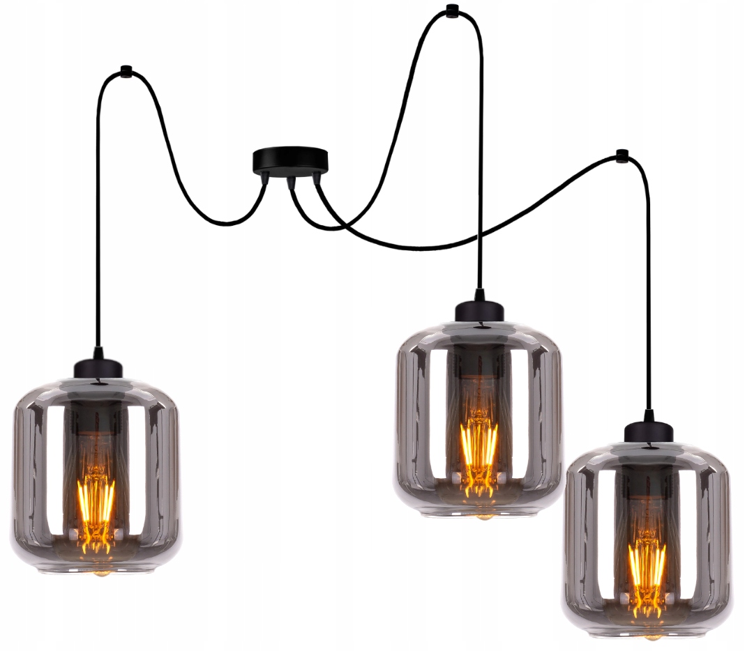 

Szklana Lampa Wisząca Sufitowa Edison Tuby Led