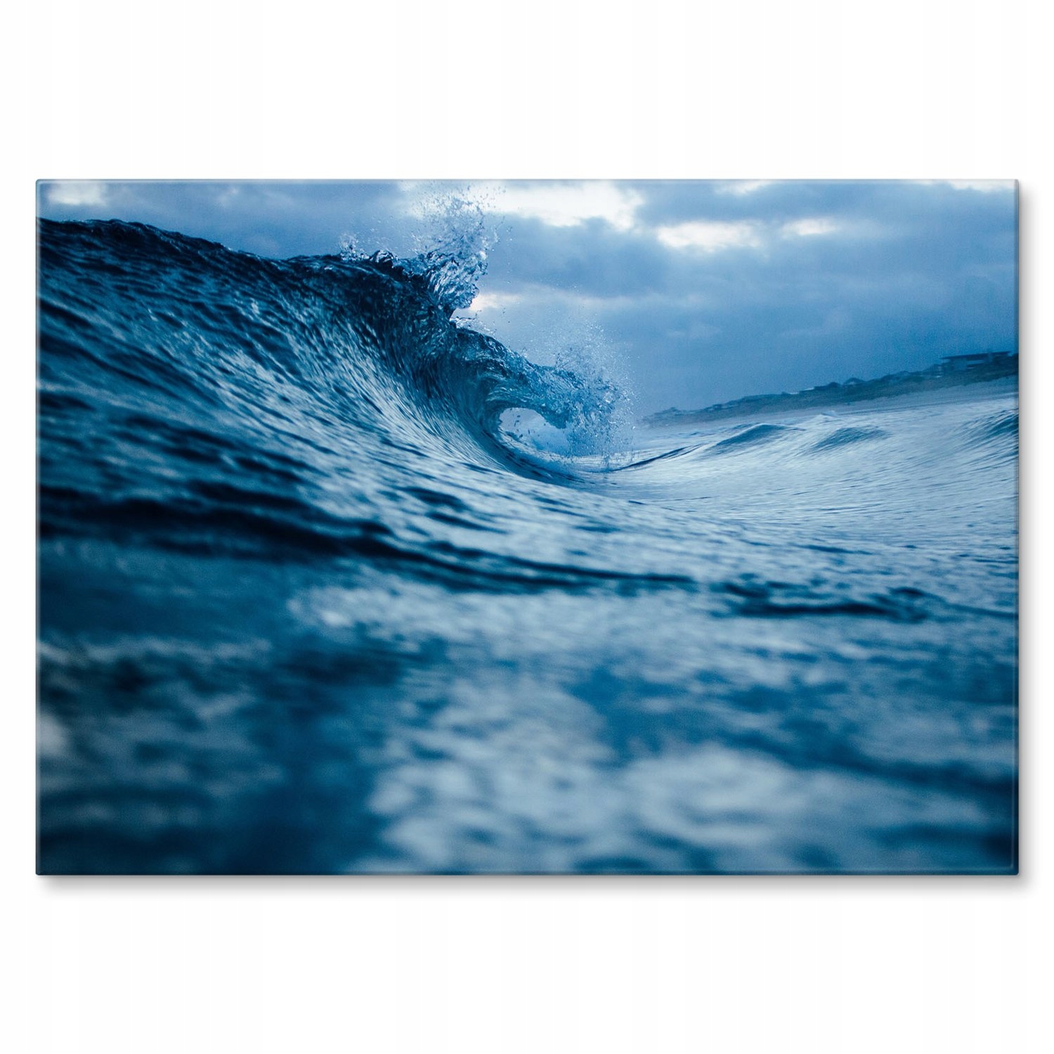 Kovový plakát Modrá vlna Dárek 22 x 31 cm