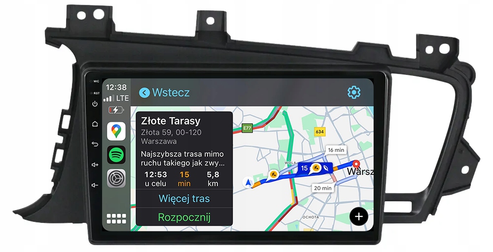 Kia Optima 2010-2015 Rádio Navigace Carplay Android Auto Mapy Aplikace