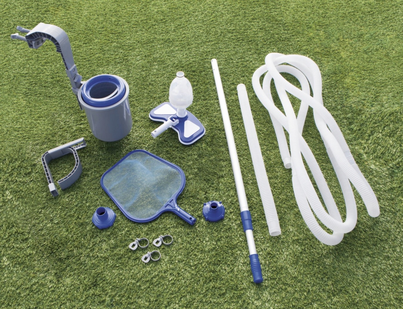 Mega Zestaw Czyszczący Basen Odkurzacz Skimmer 4w1 Model 58237