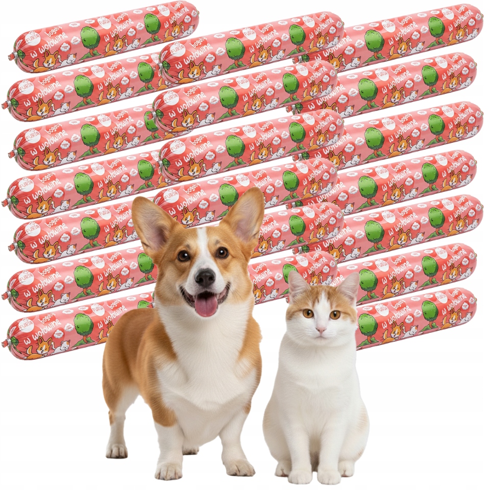 Levně Krmivo Pro Psy A Kočky – Vlhké Krmivo Hovězí Tyčinka 19 x 1 kg Furia