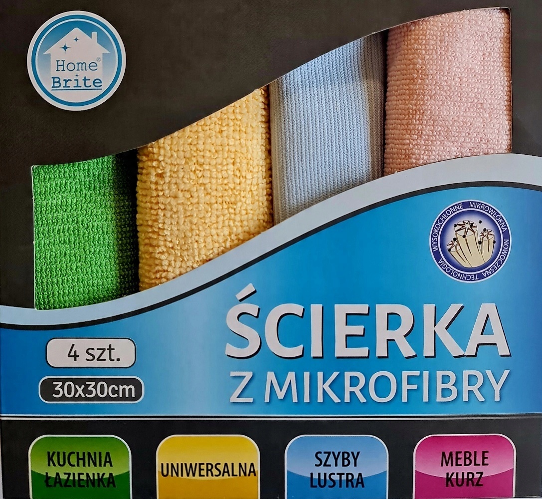 

Ścierka Z Mikrofibry Zestaw Do Szyb Kurzu 4 Szt