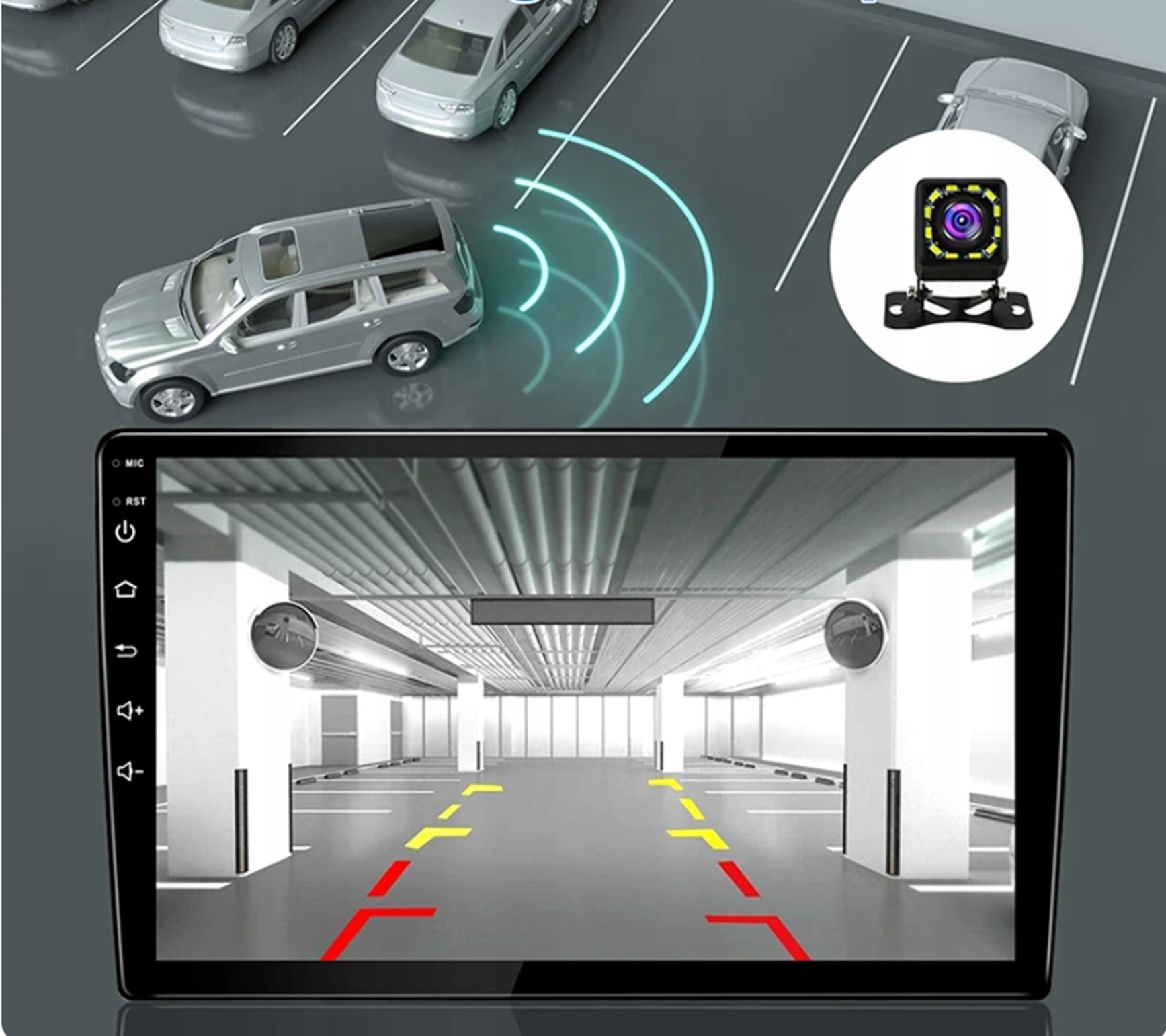 Radio Samochodowe 2DIN 9"Android 2/32GB Bluetooth USB CarPlay AndroidAuto Model HGM 9/2/32/ASP/IPS