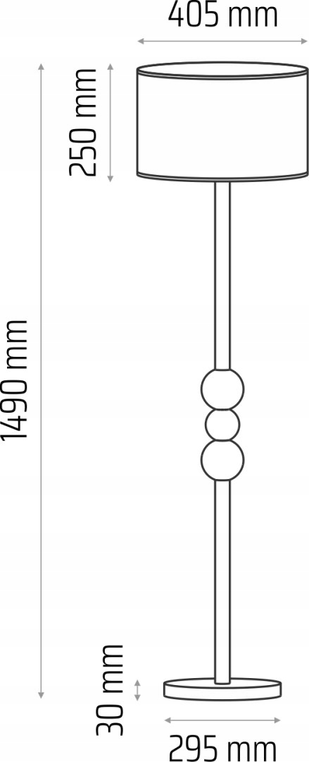 Podlahová lampa Bolla béžová