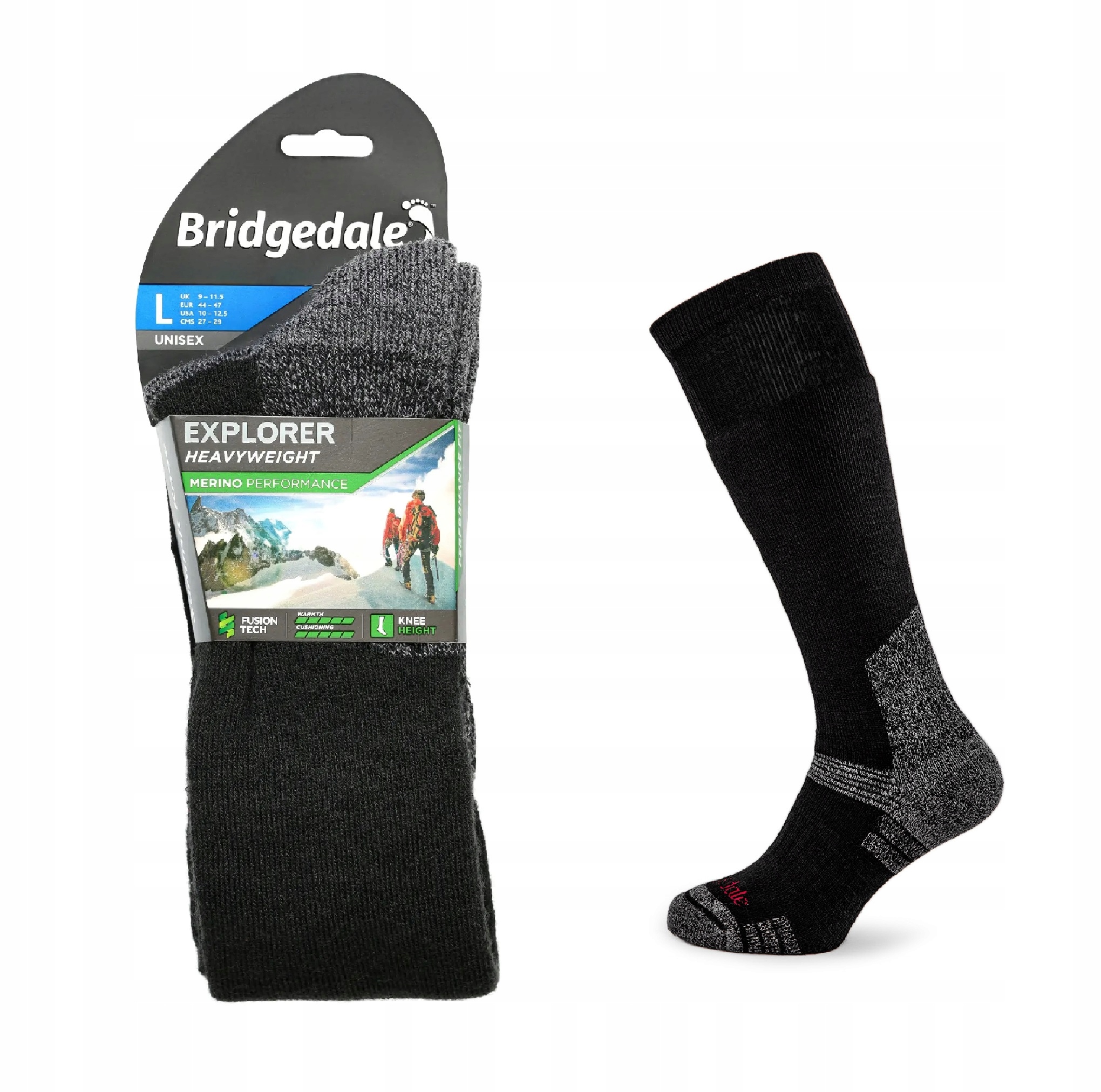 Skarpety Skarpetki Bridgedale Explorer Hw End Knee blk XL