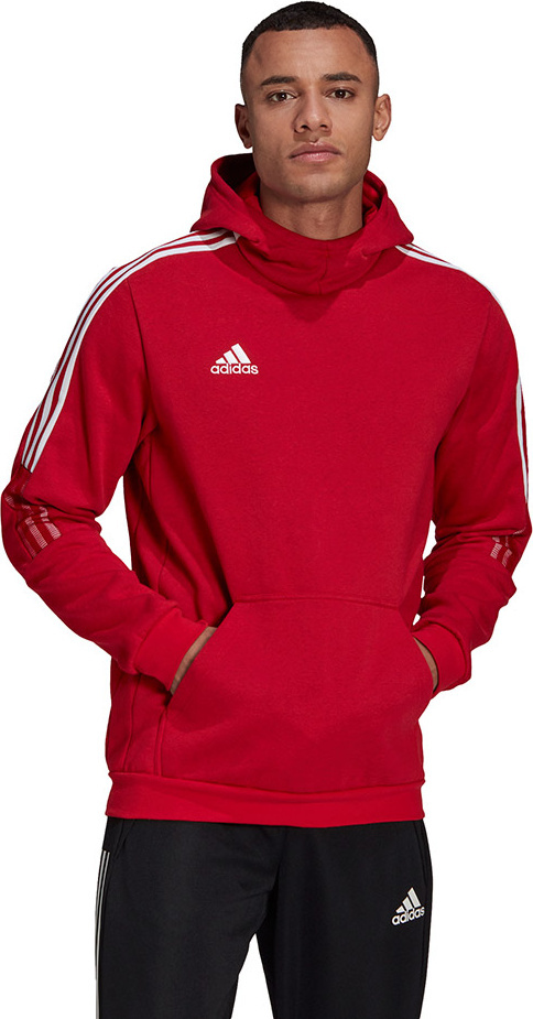 Pánská Mikina Adidas Tiro 21 Sweat Hoody Červená GM7353 r XL