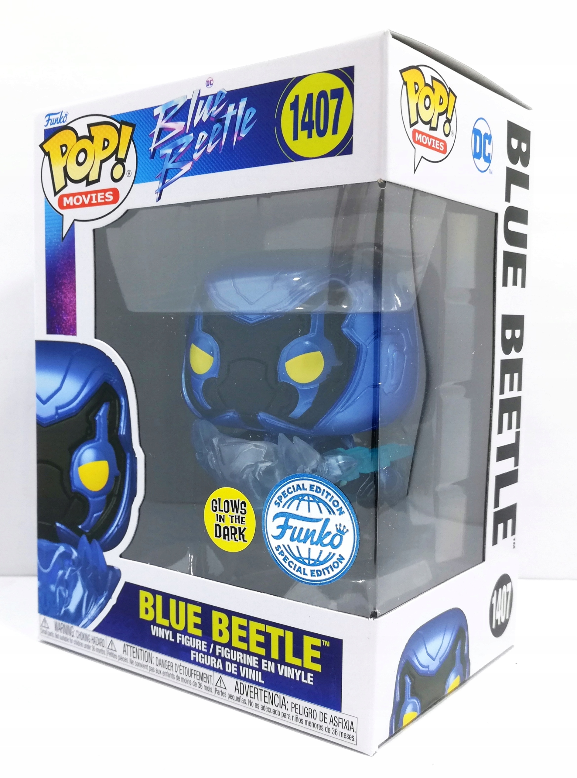 Figurka Funko Pop! Blue Beetle film steelbook & funko pop