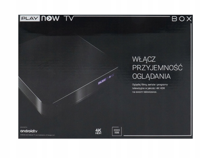 SMART BOX ODTWARZACZ MULTIMEDIALNY PLAY CHROMECAST 4K NETFLIX YOUTUBE IPTV Kod producenta ODTWARZACZ MULTIMEDIALNY PLAY NOW TV