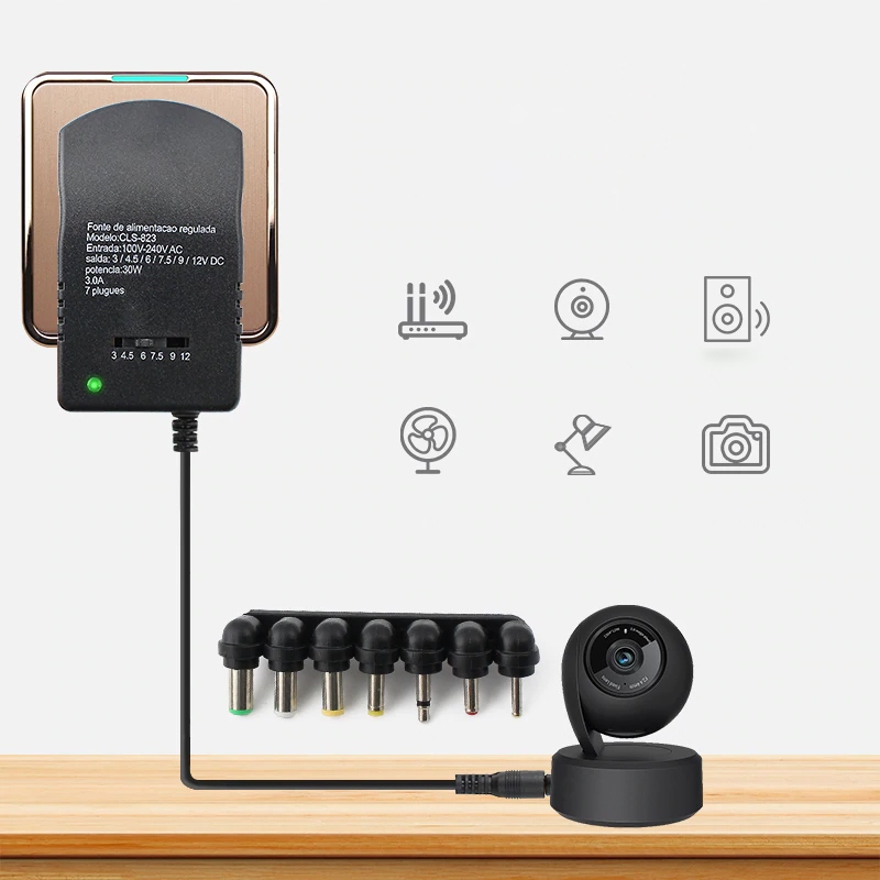 ZASILACZ UNIWERSALNY SIECIOWY ŁADOWARKA DO DC 12V Kod producenta E258