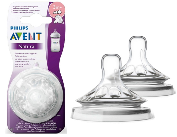 Avent Philips Smoczek Natural trójprzepływowy 3m+