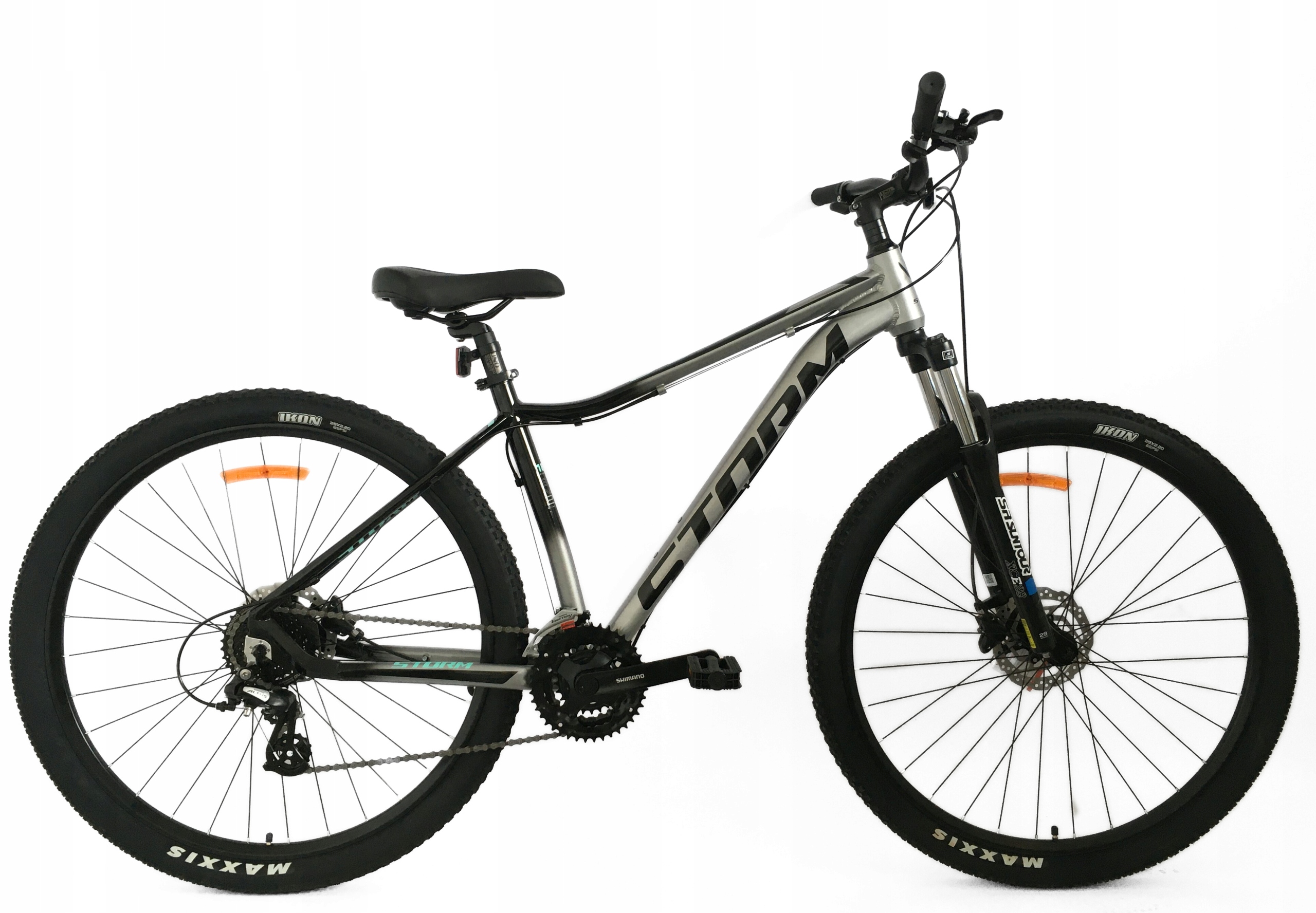 Rower Storm Shark 29 2.0 Lady srebrny/czarny/turkus 18