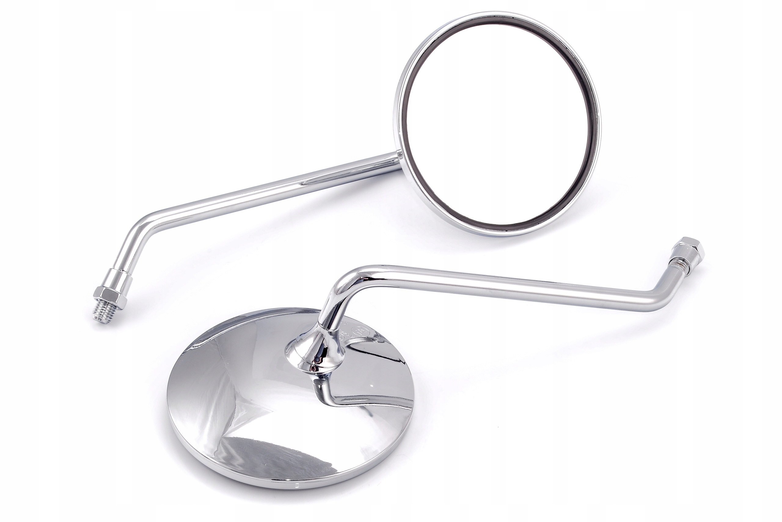 LUSTERKA OKRĄGŁE CHROM M10 CHOPPER CRUISER VIRAGO