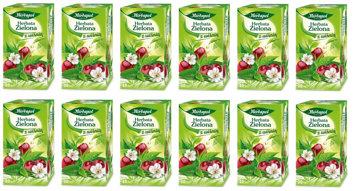 12x 34g Herbapol zielona kwitnąca wiśnia Karton