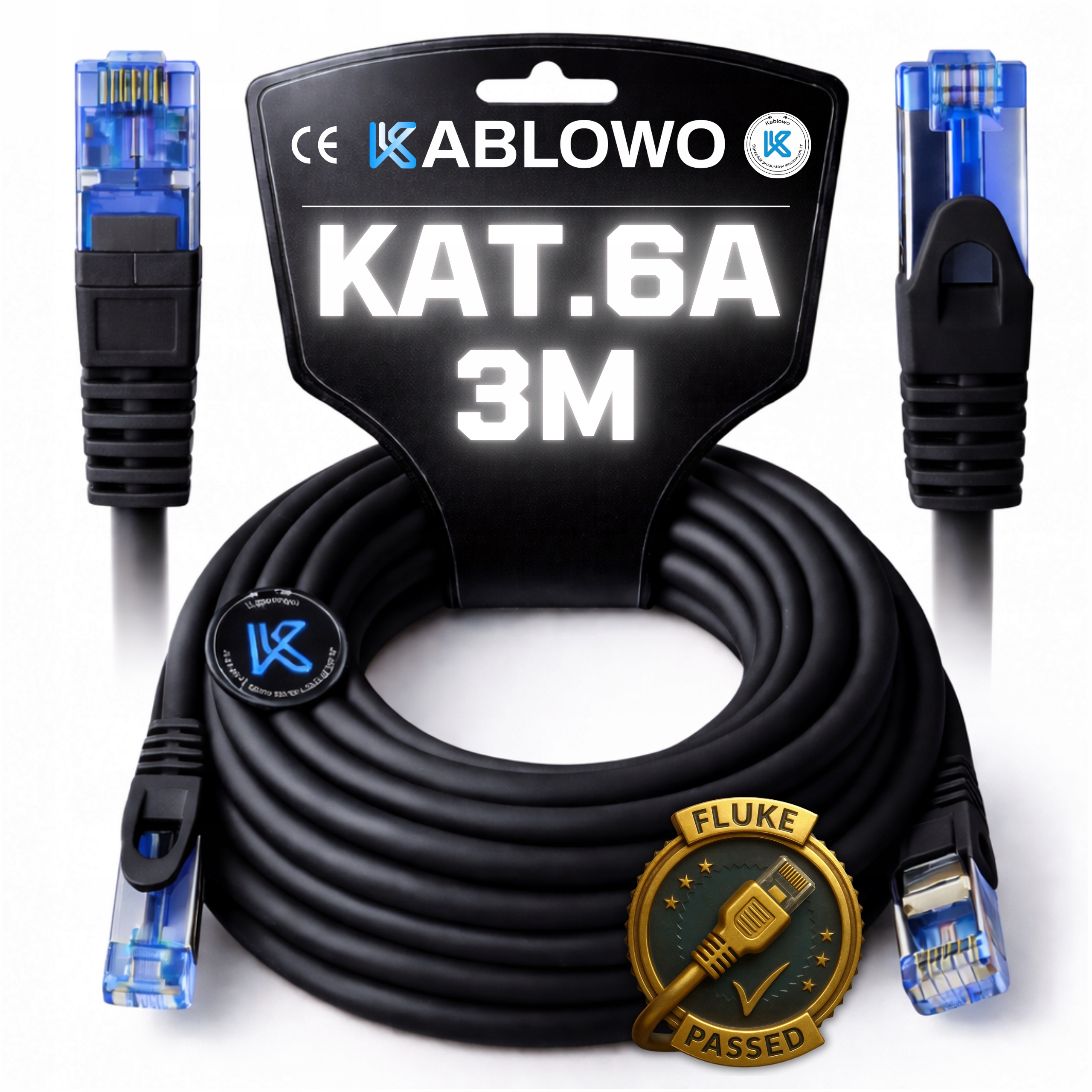 Patchcord Lanberg S/FTP 6a RJ45 / RJ45 3 m biały