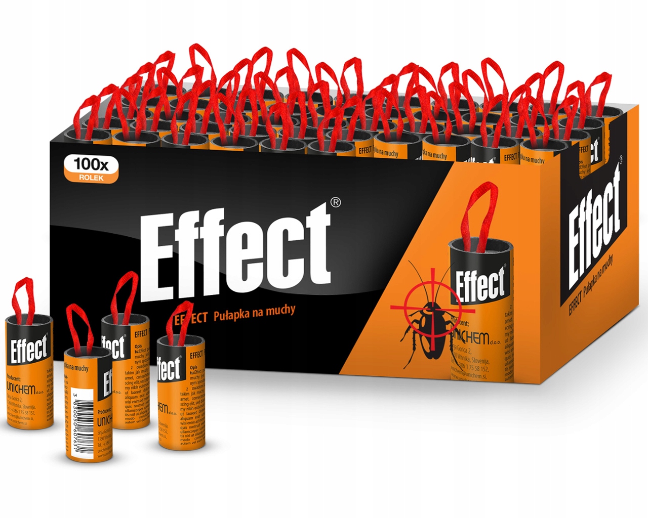 Silny Lep Pułapka Lepowa Na Muchy Komary Muszki Osy Effect (100 Szt)