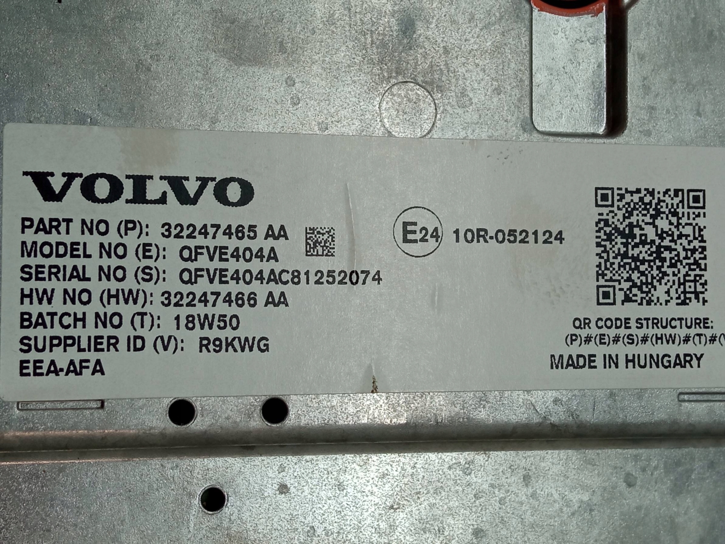display LADNY nice 32247465AA Volvo V60 II (2018- )