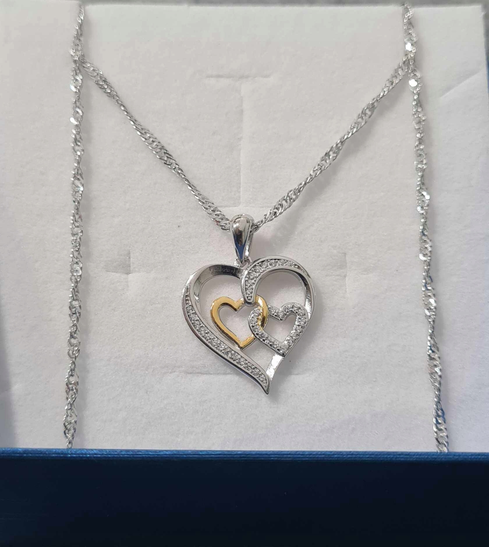 Rhodiovaný Dámský Komplet Šperků Ze Stříbra 925 Srdce Srdíčko Valentýn