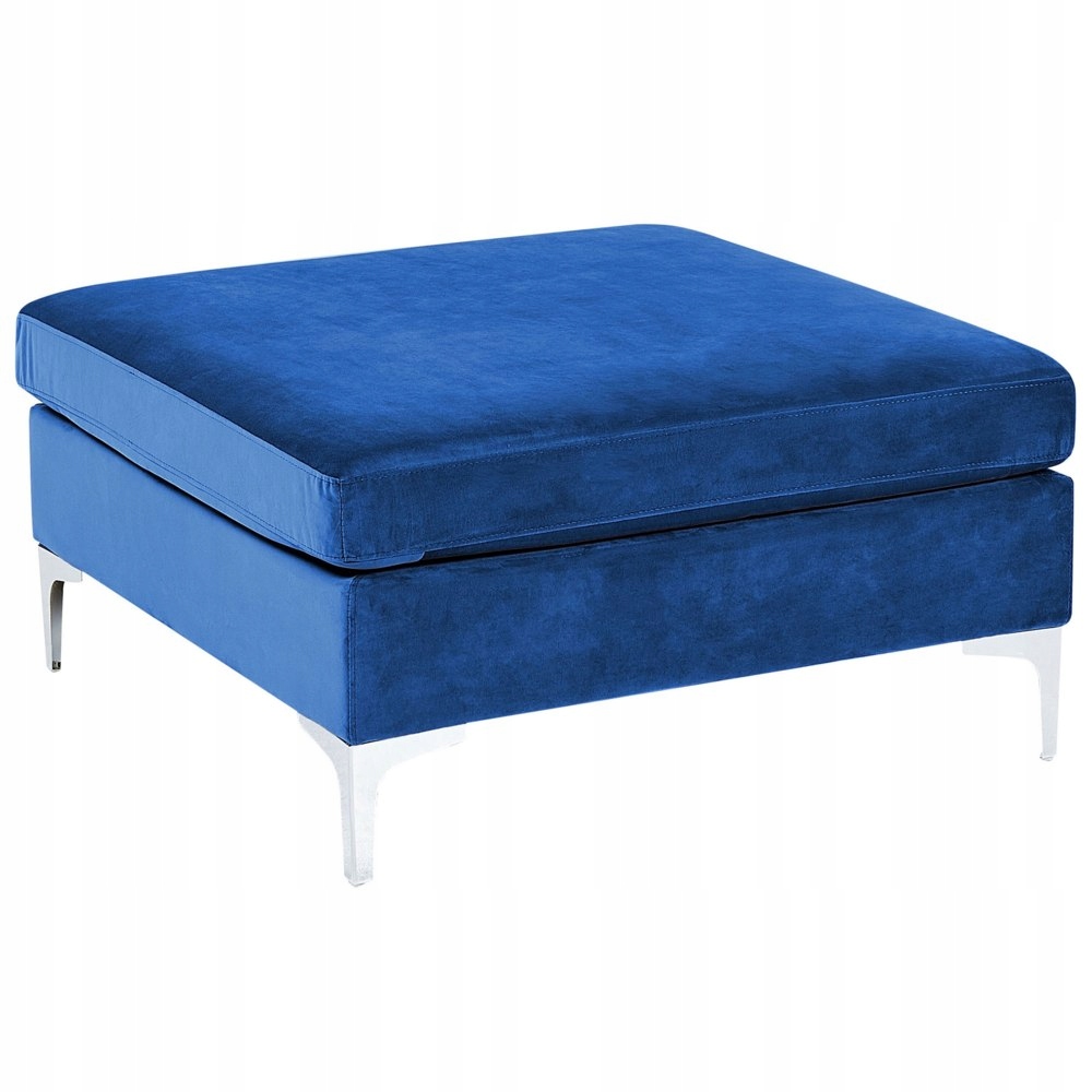Otomana welurowa niebieska EVJA