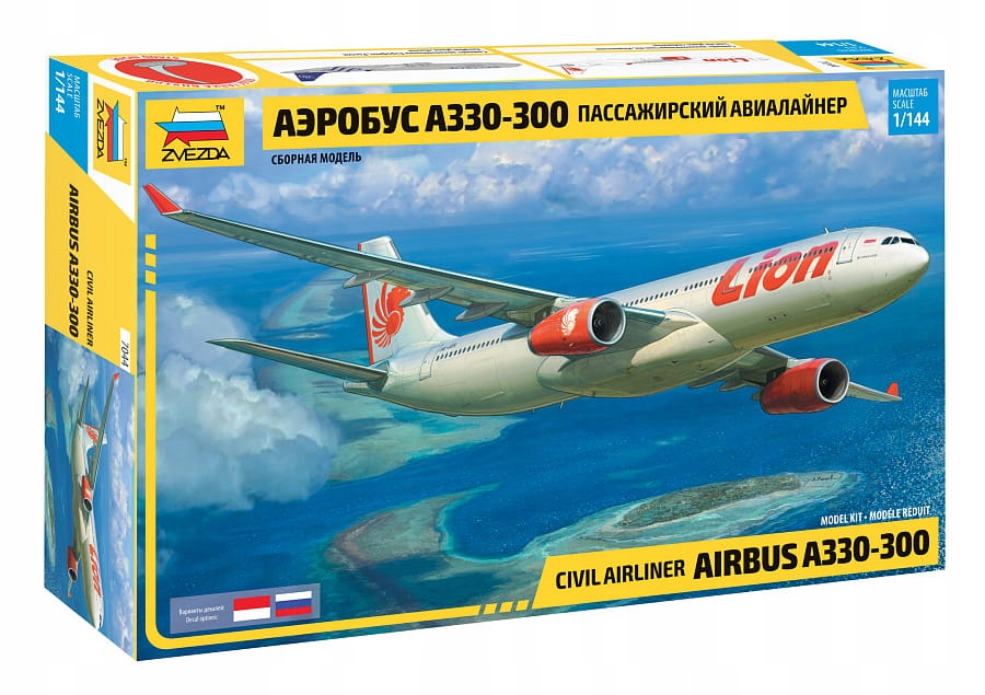 Osobní letadlo airbus a-330-300 1:144 Zvezda 7044