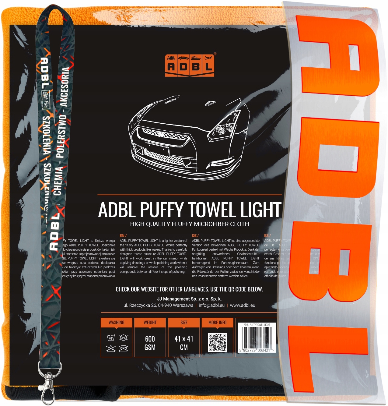 

Adbl Puffy Towel Light Miękka Mikrofibra Woski Qd