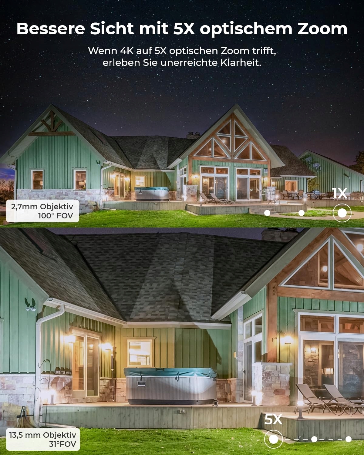 REOLINK Inteligentna Kamera Zewnętrzna Wi-Fi 6 5X Zoom Kolorowy Tryb Nocny — miniatura 2