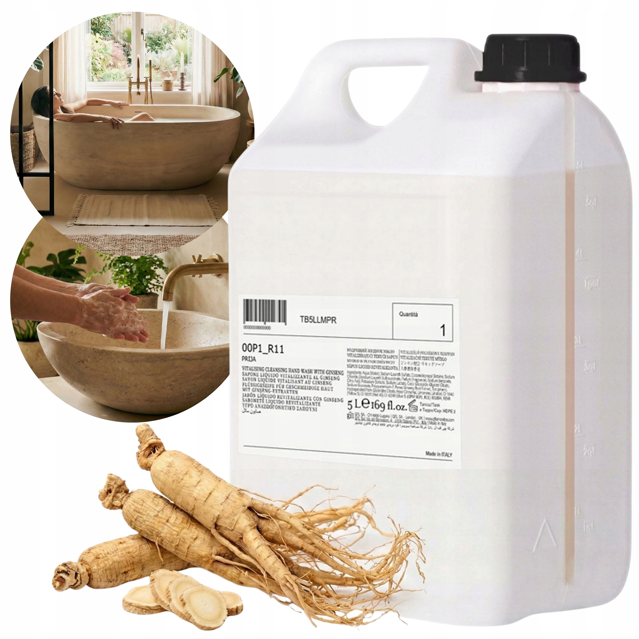 Prija Żel-mydło w płynie 2w1 z ekstraktem z żeń-szeniaZAPAS Uzupełnienie 5L