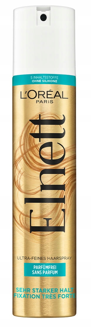 L'oreal Elnett Mocny Nieperfumowany lakier do włosów bez silkonów z Niemiec