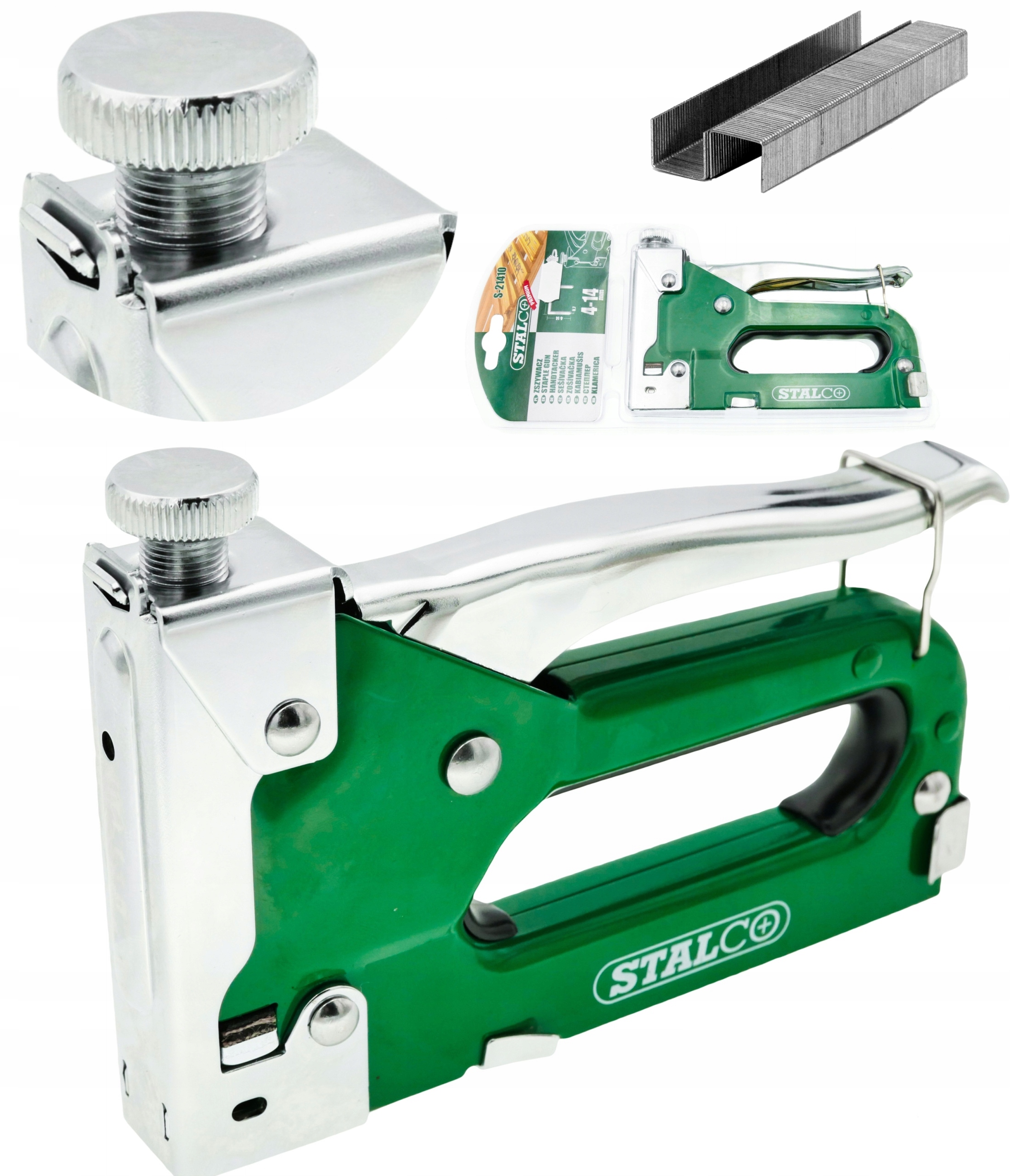 ZSZYWACZ TAKER TAPICERSKI STALOWY 4-14MM + ZSZYWKI 8 mm STALCO